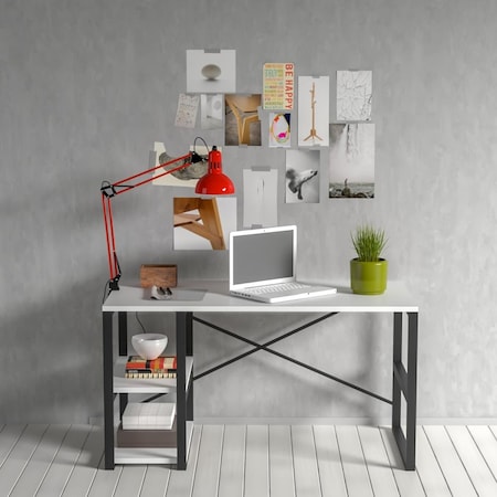 Homedora Sude Study Desk, White HD-ON30EV-SUD-SD-WHI